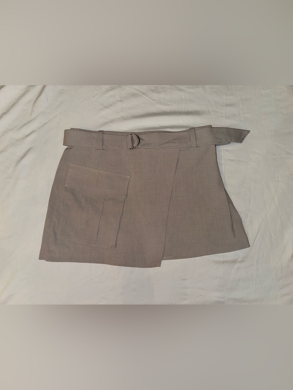 Abercrombie & Fitch Taupe Utility Mini Skirt with Belt